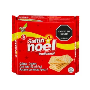 Galletas Saltín Noel Tradicional 102 g, 48 paquetes x 1 taco